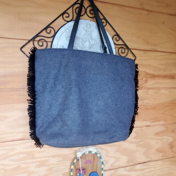 IbBan Tote XL Hand Made Sassy Leather /Cotton Fringe/Bead/ Dual Handle - Picture 4 of 10